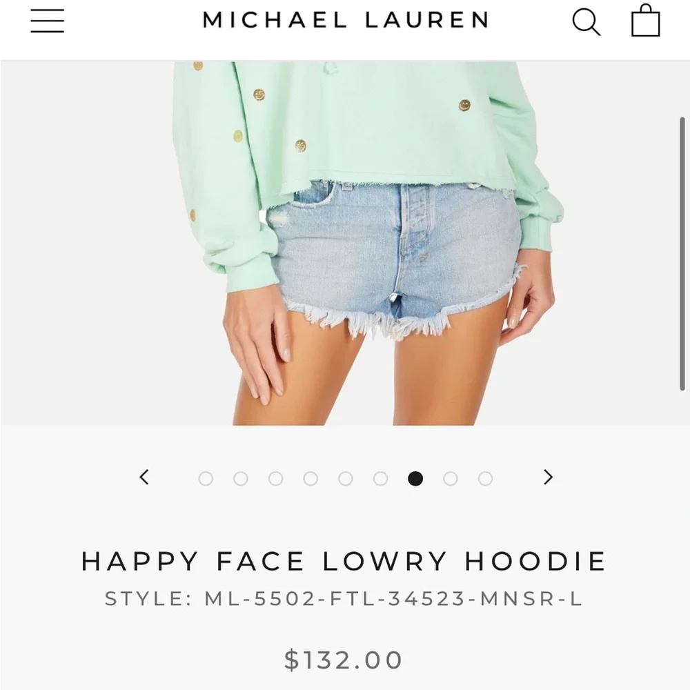 NEW MICHAEL LAUREN HAPPY FACE LOWRY HOODIE - Picture 3 of 8